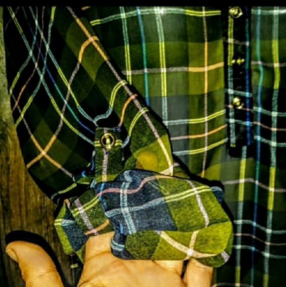 Papermoon Top Size M Sheer Plaid Sheer NWOT - Picture 7 of 10